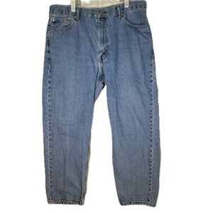 Levi's 550 Mens Jeans 40 X 32 Blue Denim Medium Wash Mid-Rise Straight Leg M1493